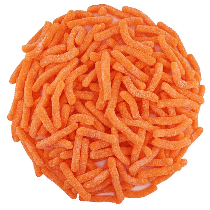 First Choice Candy - Wholesale Gummy - Sour Orange Gummy Worms Candy 5 LB Bag