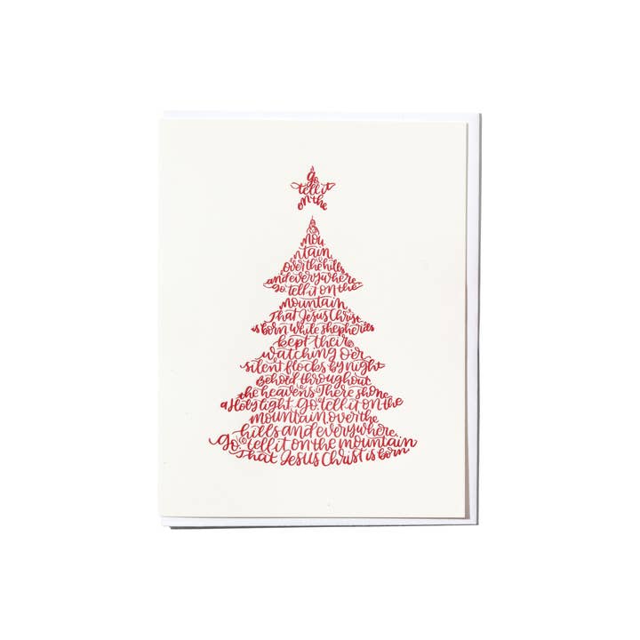 Junebug Ink - Wholesale Christmas Card - Calligraphy Christmas Tree