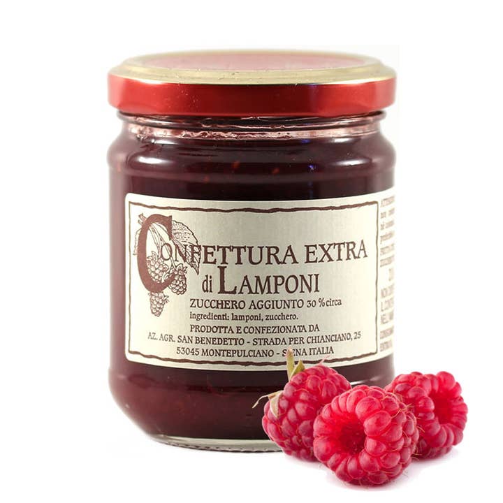 Metina SAS - Wholesale Jam/Jelly - San Benedetto raspberry extra jam 1 jar 210 grams