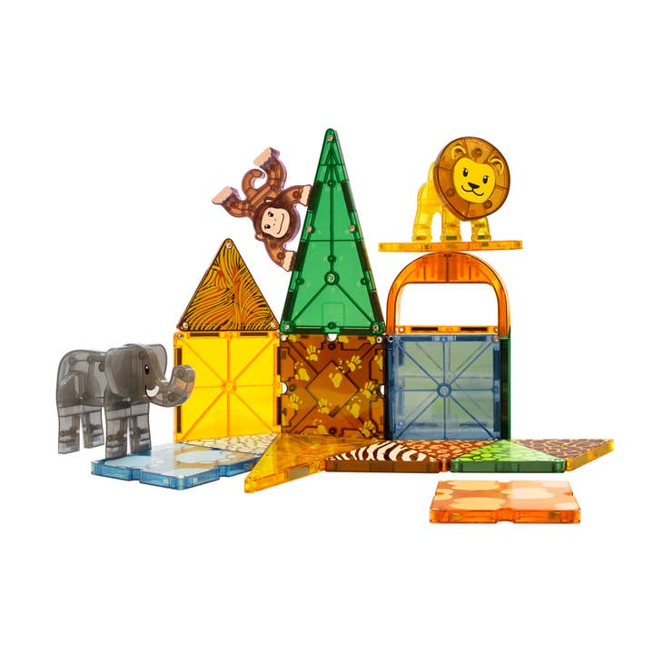 Magna-Tiles - Wholesale Building Set - Kids - Magna-Tiles Safari Animals 25-Piece Set