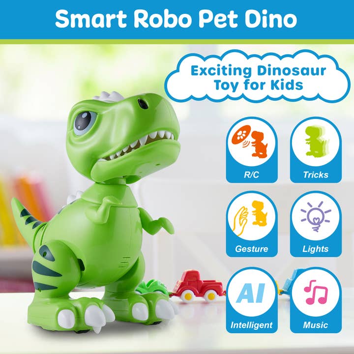 USA Toyz – wholesale Electronic toy – Child & baby – Robo Pet Dinosaur T-Rex STEM Learning (Green)4