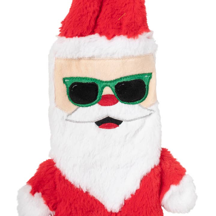 Pet Palette Distribution - Wholesale Pet Plush Toy - Dog - FuzzYard Flatout Santa Dog Toy0