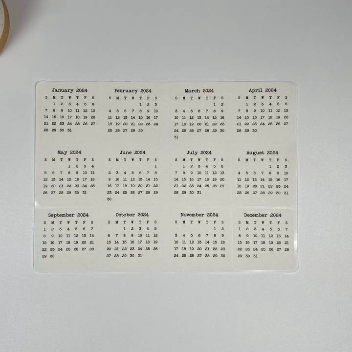 Fig Tree Works – wholesale Klistermärke – Mini Kalender klistermärken6