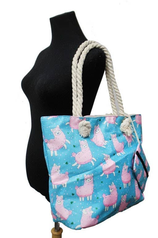 Cap Zone - Wholesale Tote Bag - Women's - Llama And Cactus Tote Bag1