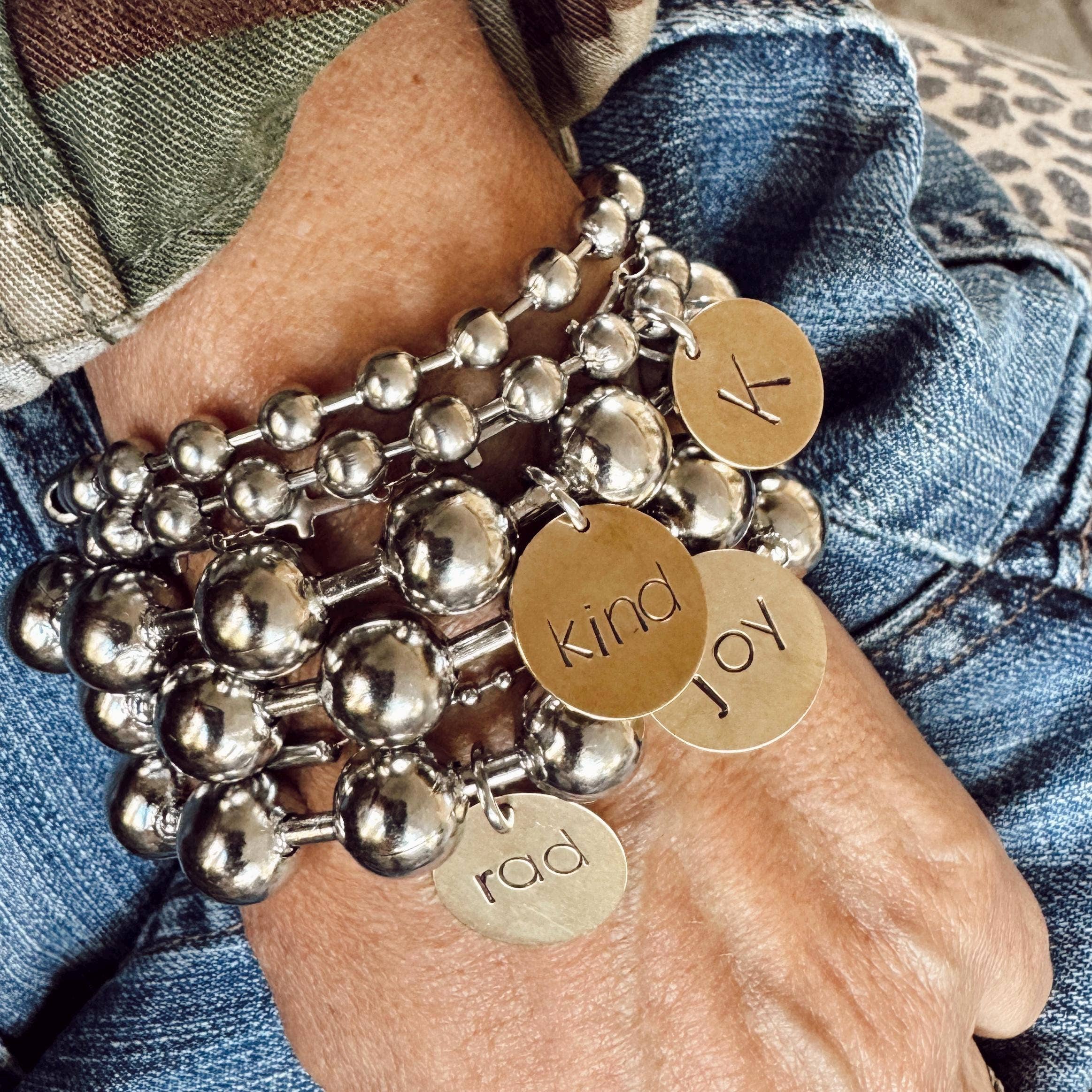 Sosobella Designs - Wholesale Charm/Dangle Bracelet - Hand Stamped kind Brass Tag Bracelet6