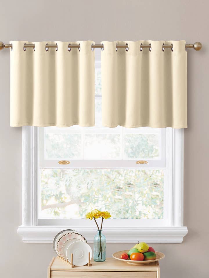 2pc Solid Grommet Thermal Insulated Window Curtain Panels Room Darkening Blackout 36" for wholesale by Jenin Home Furnishing Inc