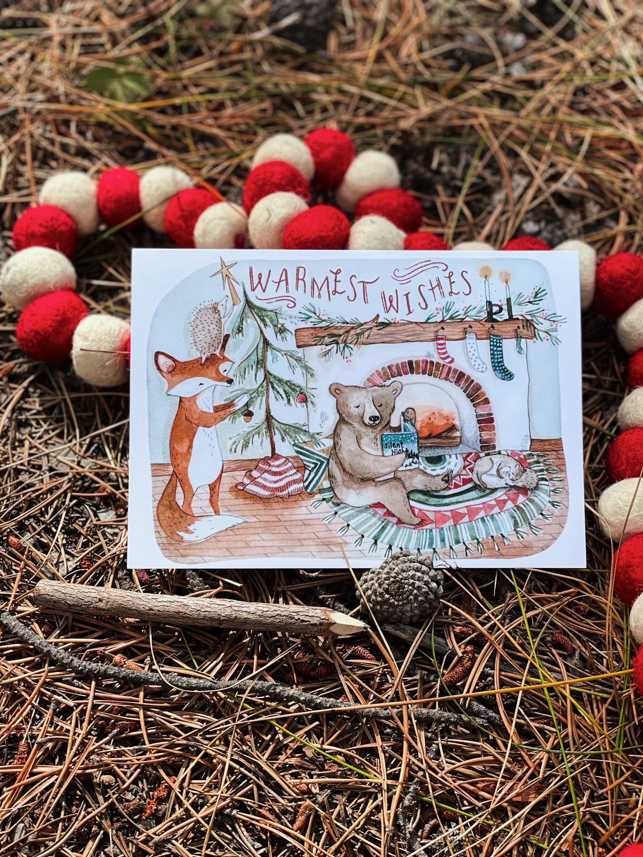 Canyon & Cove Art - Wholesale Christmas Card - Warmest Wishes Christmas Card2