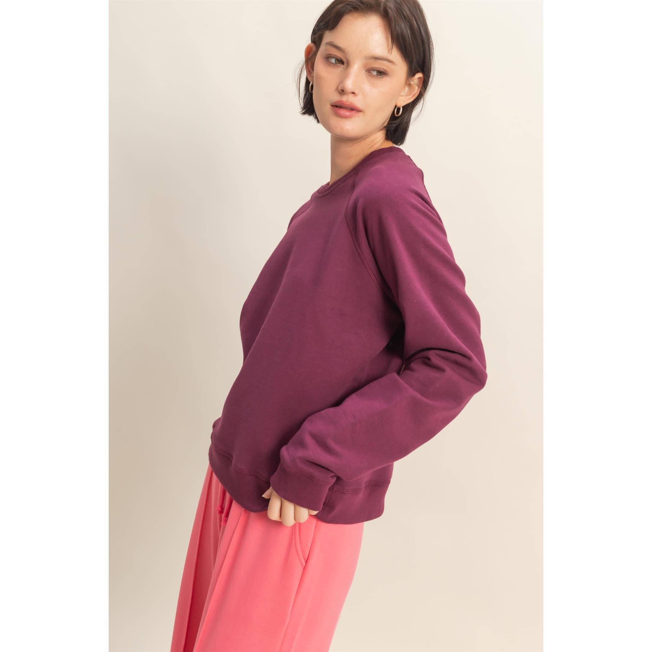 HYFVE - Vendita all'ingrosso Felpa - Donna - Felpa Comoda con Girocollo e Maniche Raglan5