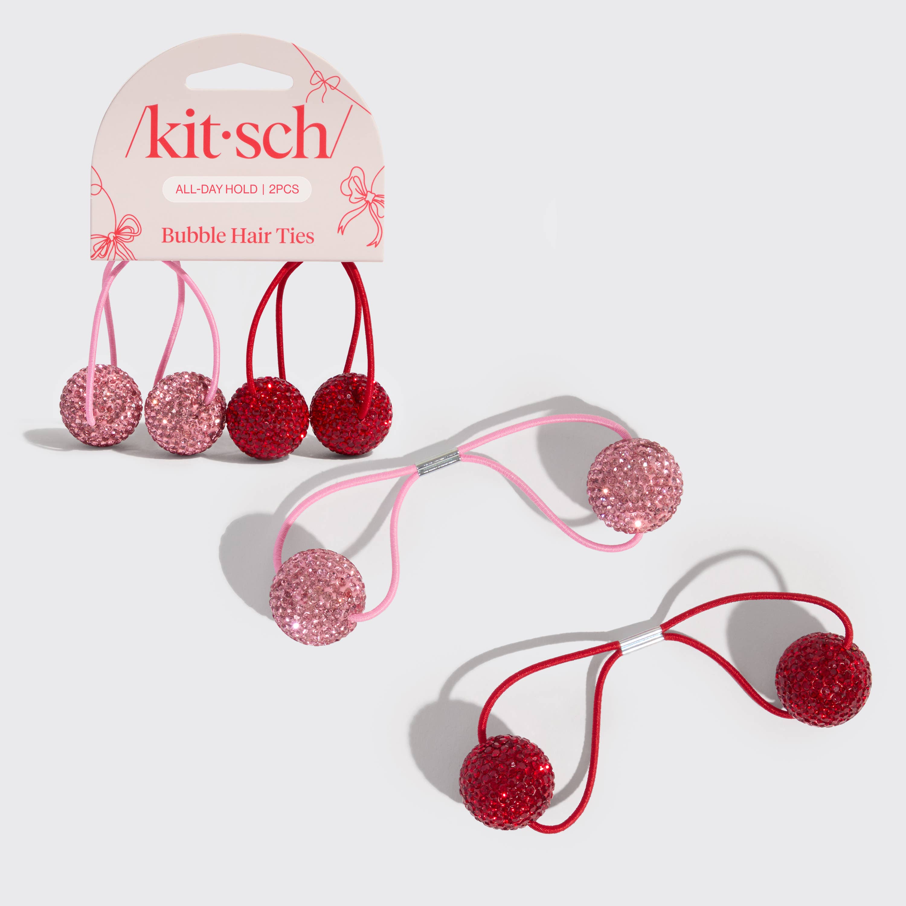 KITSCH - Vente Élastique à cheveux - Ensemble de 2 élastiques à cheveux festifs Bubble0