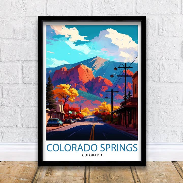 Colorado Springs Arizona Travel Poster Colorado Springs Wall Art Colorado Springs Decor Arizona Travel Poster Colorado Springs Art Arizona for wholesale by InkNPrintz
