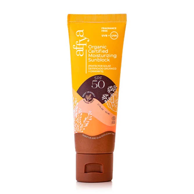 Crema solare biologica idratante Spf 50 per la vendita all'ingrosso da parte di Affya Organic