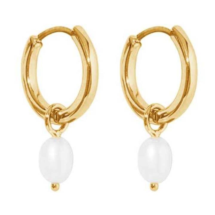 Mini Pearl Charm Drop Earrings for wholesale by Nazzar