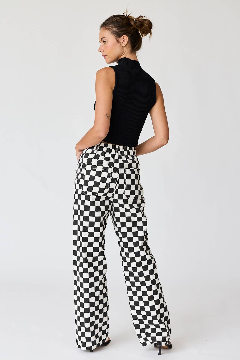 Papermoon - Wholesale Pants - Women's - PP16140-4 - Demi Checkered Bottoms w Elastic Band14