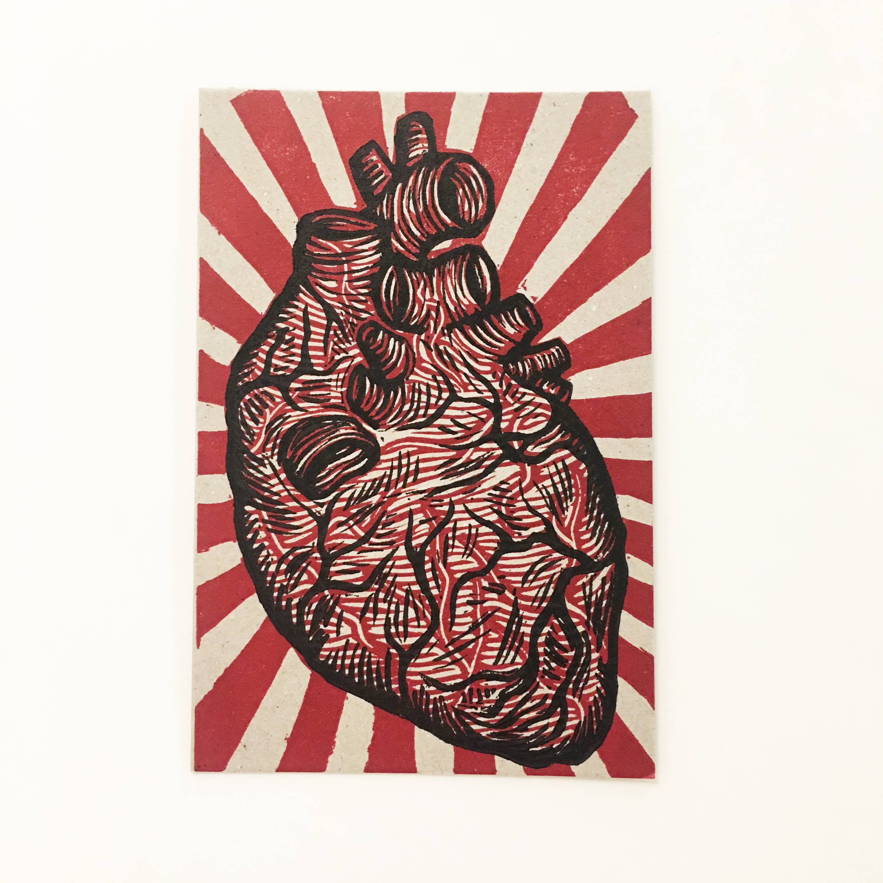 Horse & Hare - Vente Cartes postales - Carte postale typographique en forme de cœur anatomique1