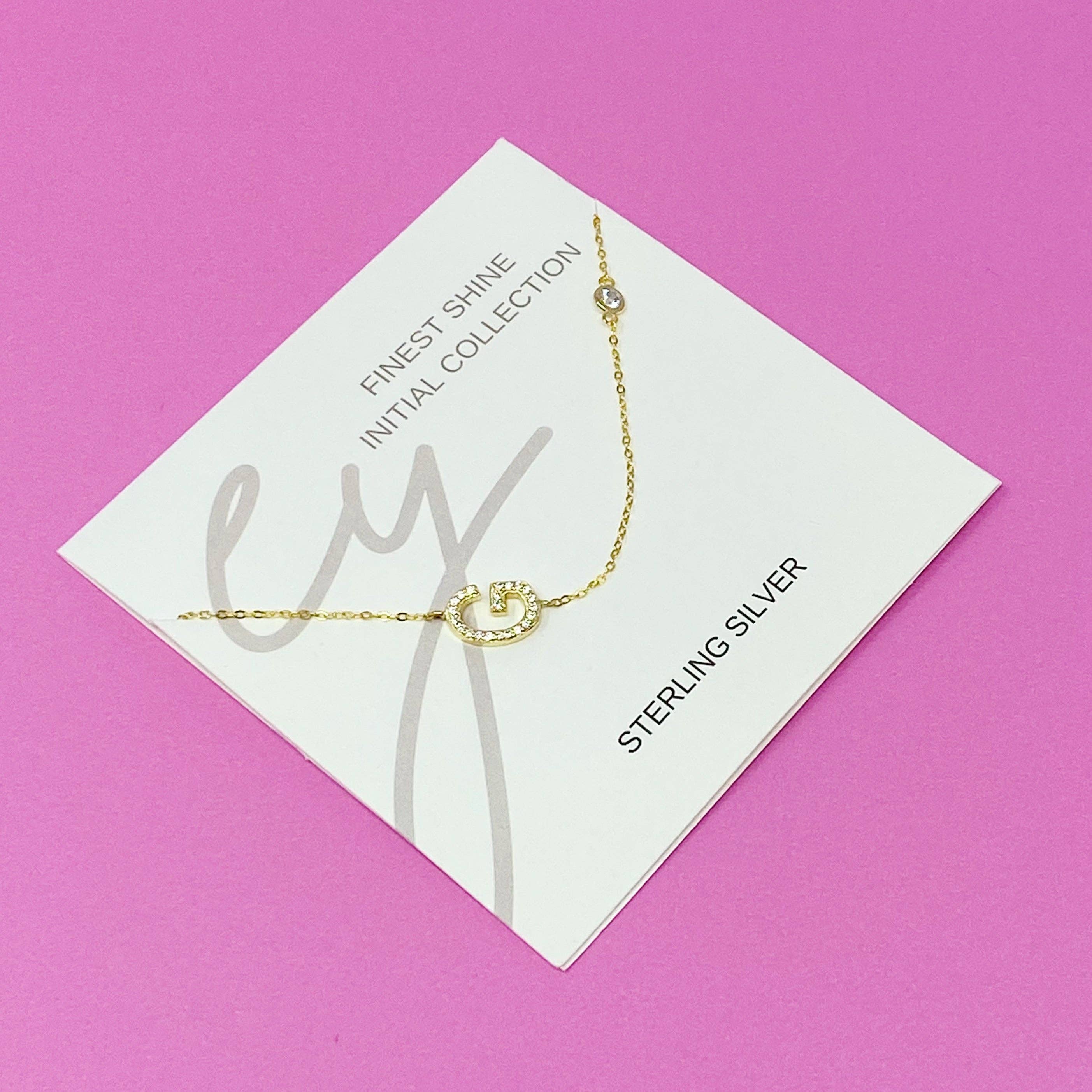 Ellison+Young - Wholesale Pendant/Charm Necklace - Finest Shine Initial Sterling Silver Necklace4