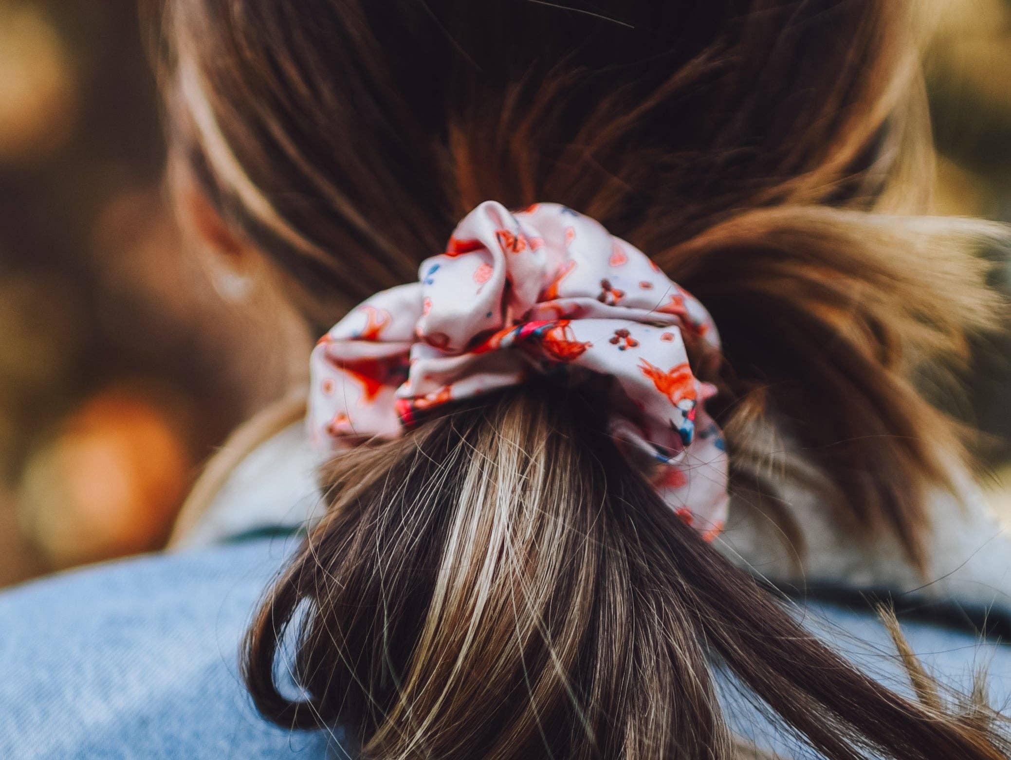 Tirzah Lane Art - Wholesale Scrunchie - Women's - Brunette Cowgirl and Horse Scrunchie Cowgirl Hair Accessory1