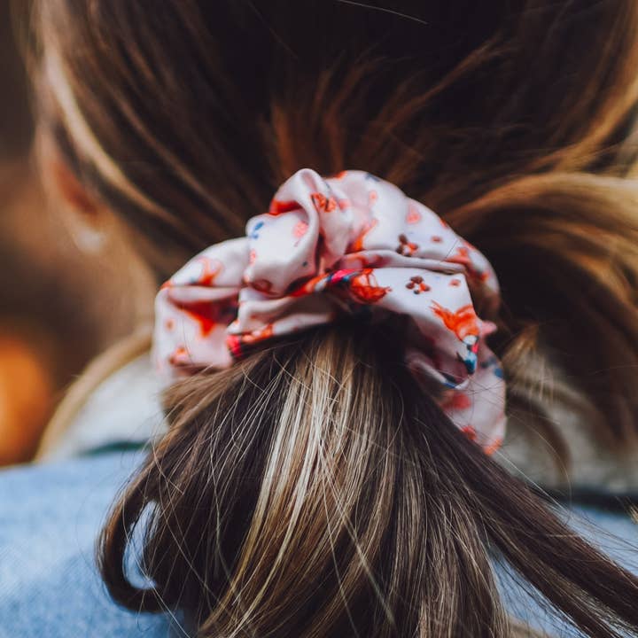 Tirzah Lane Art - Wholesale Scrunchie - Women's - Brunette Cowgirl and Horse Scrunchie Cowgirl Hair Accessory1