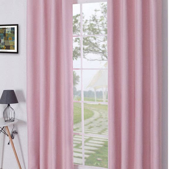 Cortina opaca de tela de alta precisión con efecto térmico rosa, 140 x 260 cm para venta al por mayor de BOD HOME