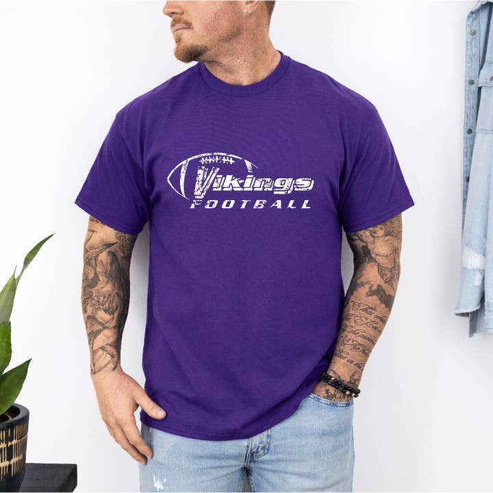 Vikings Fodbold Kortærmet T-shirt - BC3001 for engroshandel hos Kniefel Kreations