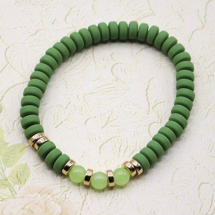 Baily basil green bracelet for wholesale by Impala