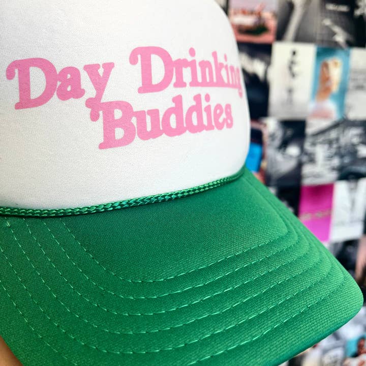 Day Drinking Buddies Trucker Hat for wholesale by House of Lulu