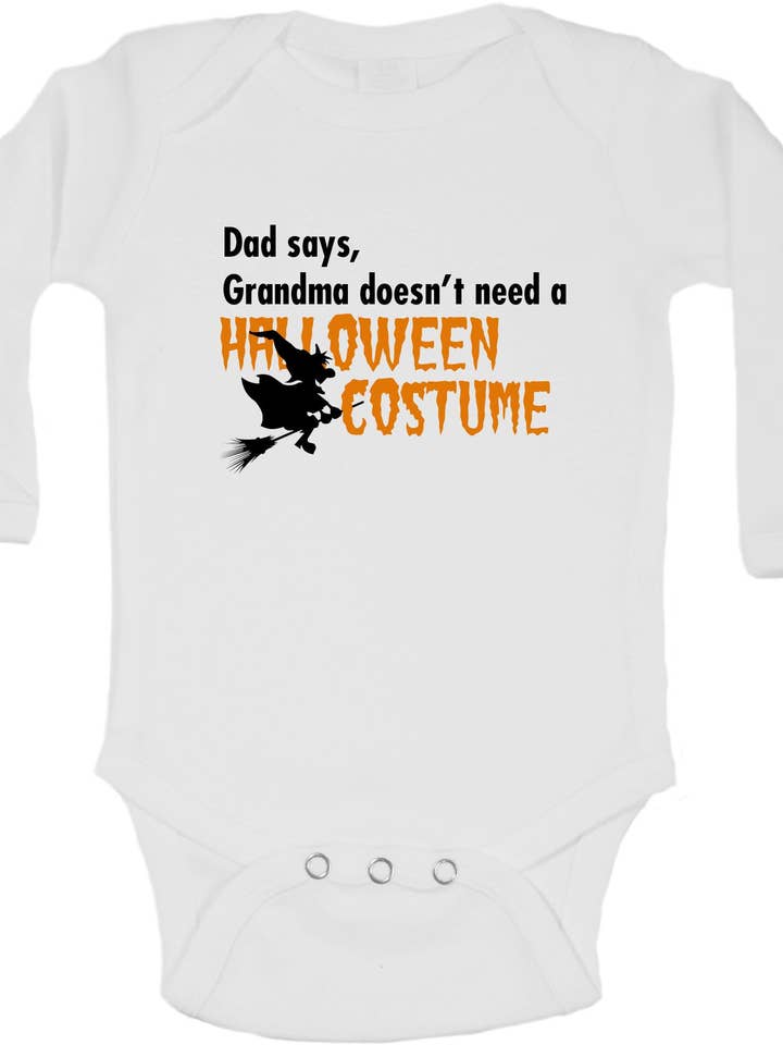 Papa zegt dat oma geen Halloween-kostuum nodig heeft - Vesten met lange mouwen voor wholesale door Little Ratbag