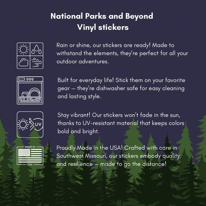 National Parks and Beyond - Wholesale Phone & Laptop Stickers - Zion National Park - Utah's Big 5 Watercolor 3" Sticker