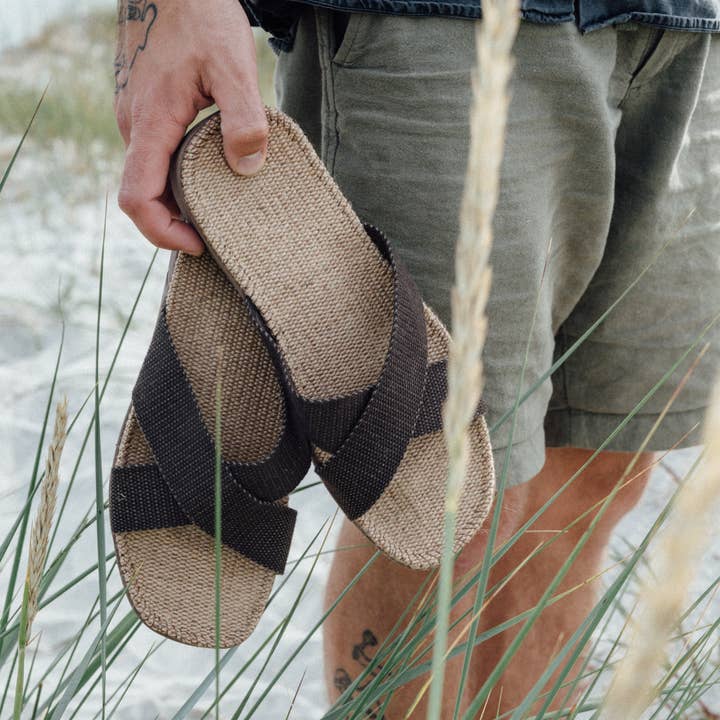 Shangies by Stilov - Wholesale Sandalen - Uniseks - Shangies uniseks jute sandaal – bruin koffie2