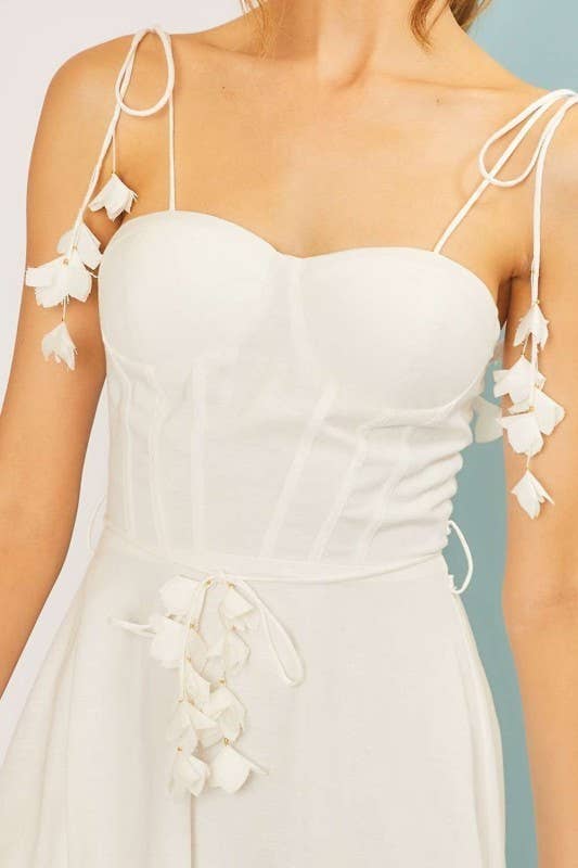 Main Strip - Wholesale Dress - Women's - Tie Belt Flare Midi Dress6