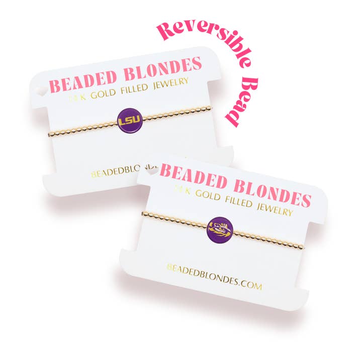 Bracelet Logo LSU/Tigers pour la vente par Beaded Blondes