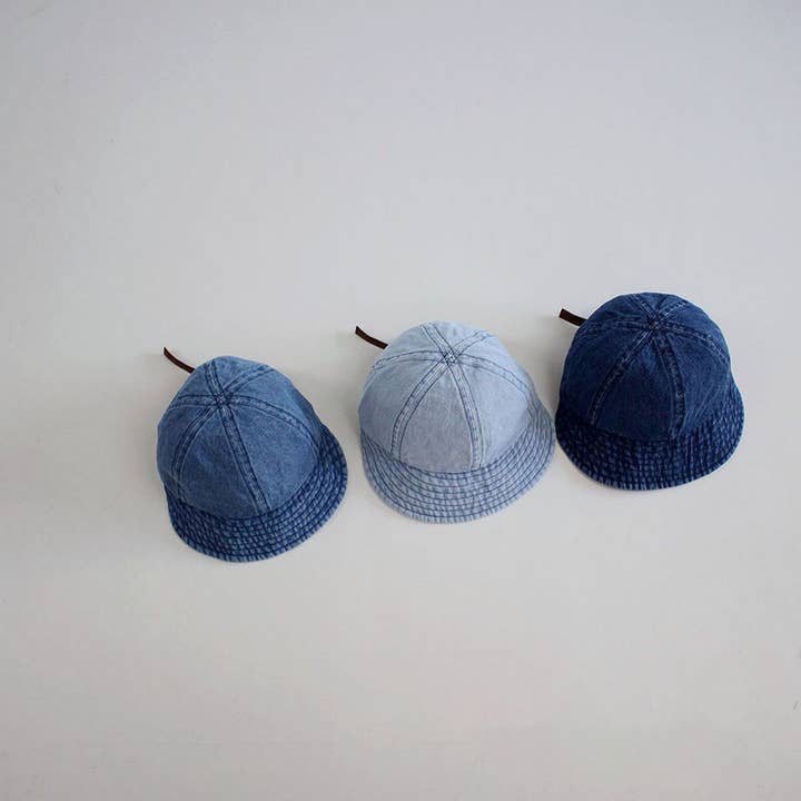 ACCITY - Wholesale Baseball Cap - Kids - Kids Simple Denim Baseball Cap Soft Brim Sun Hat CWAH29123