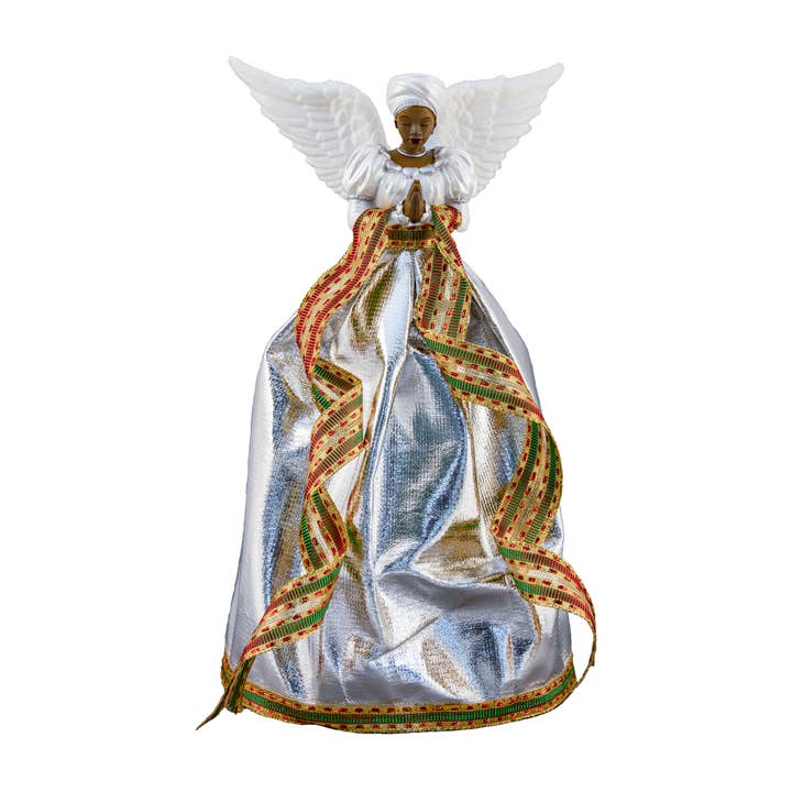 19215: African American Tree Topper Serenity in Silver 12"H for wholesale by Positive Image Gifts