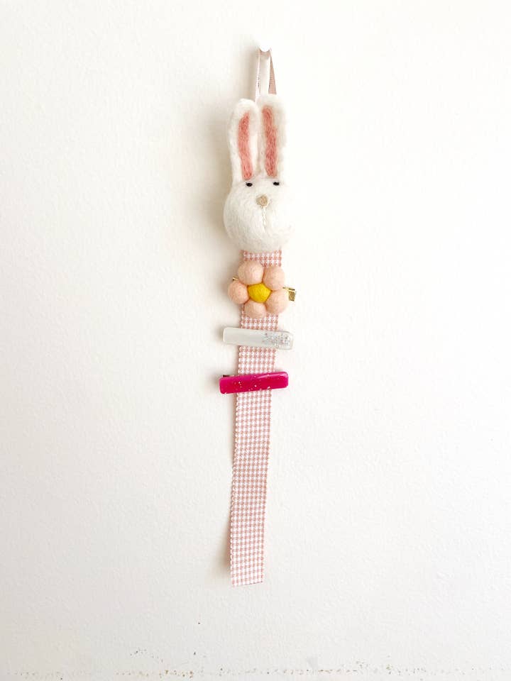 Bunny Hair Clip Holder-15" Hanging Organizer for wholesale by Shared Joy Bows