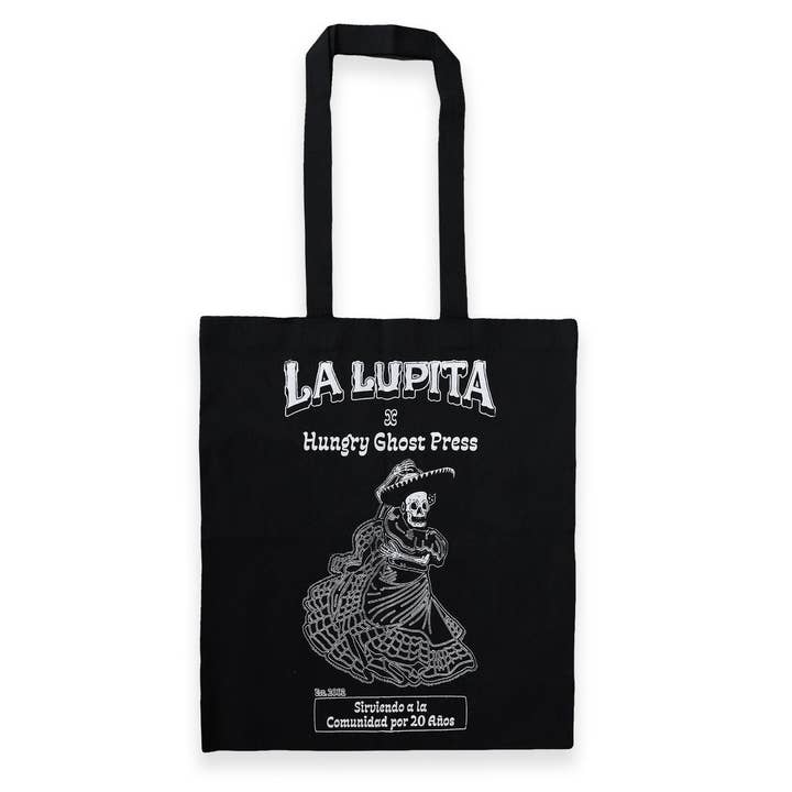 La Lupita 20 Años Tote for wholesale by Hungry Ghost Press