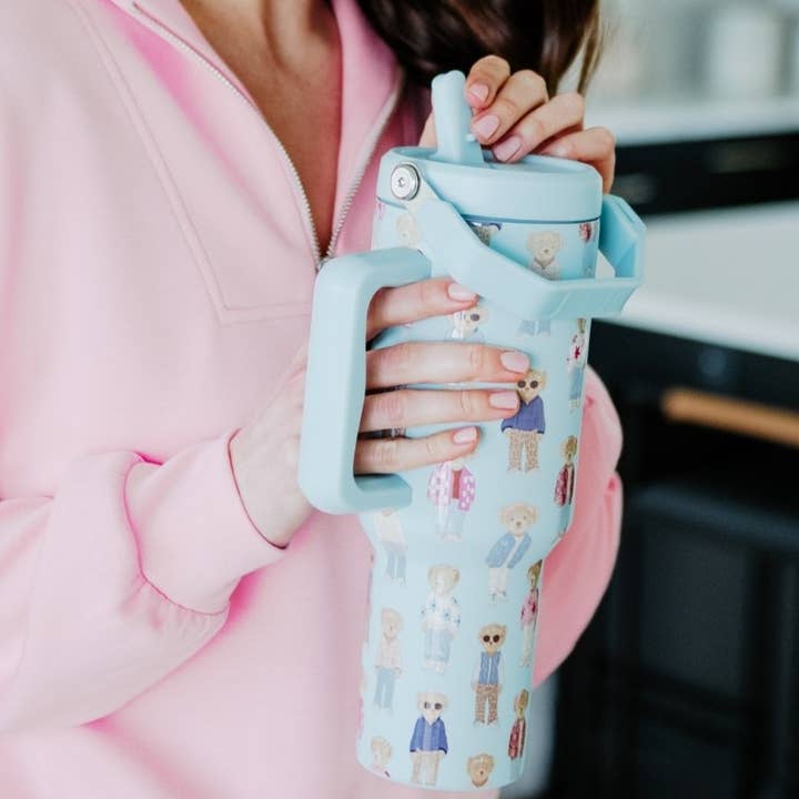 Fall Bears Pattern Wholesale Stainless Steel Tumbler for wholesale by Katydid