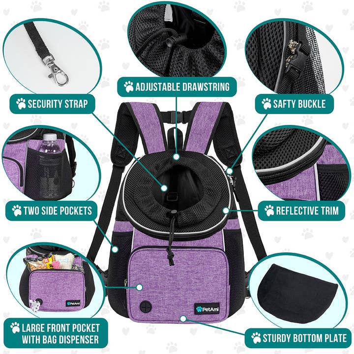 PetAmi - Wholesale Pet Carrier - Cat/Dog - Deluxe Front Chest Pet Carrier Backpack6