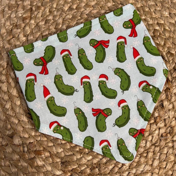 Baylor's Bow Ties – wholesale Pet bandana – Dog – Christmas pickles reversible dog bandana