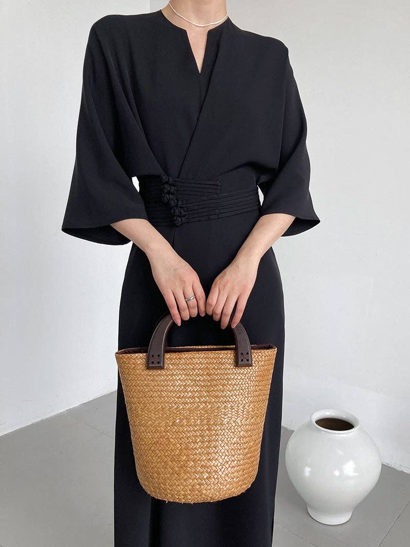 Marayn - Vente Robe – femme - 2025 NOUVELLE Robe Noeud Élégante Moderne Chic Touche Chinoise17