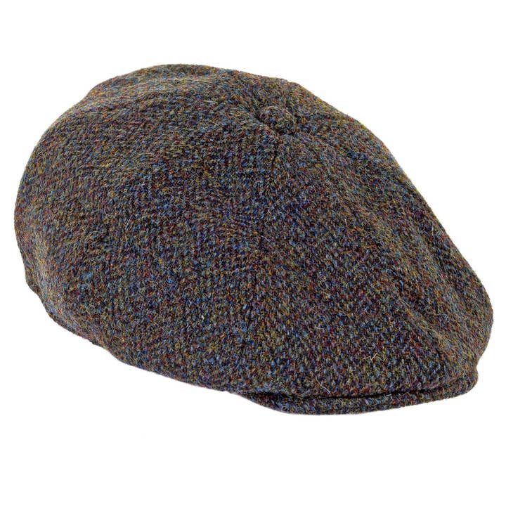 Heather Hats & Accessories - Wholesale Newsboy/Schoolboy Hat - Unisex - ZH015 Arran Harris Tweed 8 Piece Cap