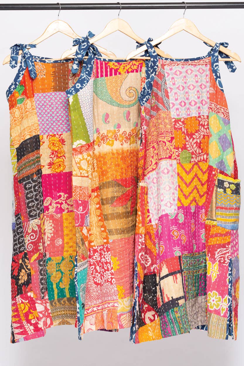 Sevya Handmade - Wholesale Dress - Women's - Reversible Kantha Cotton Sundress2