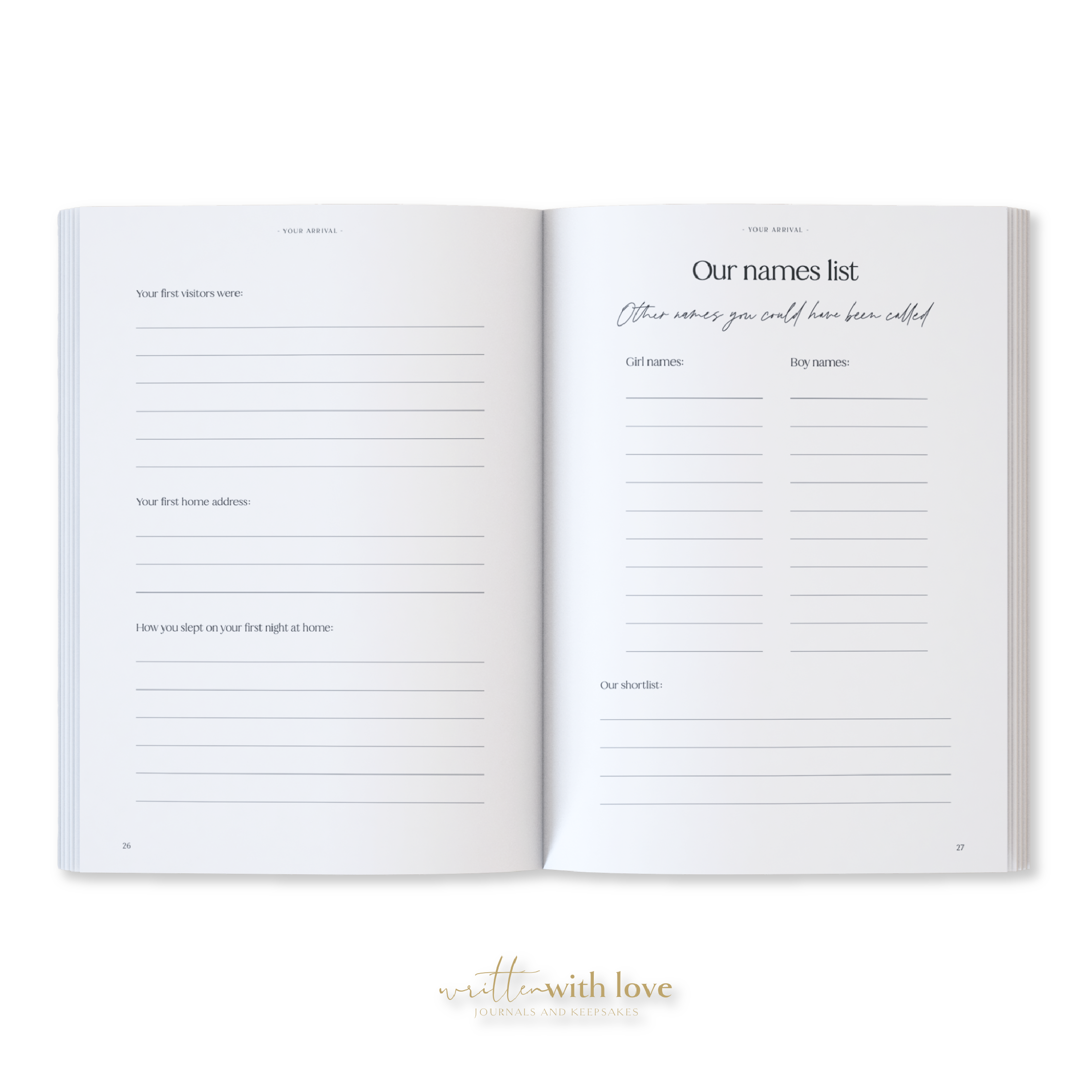 Written With Love - Wholesale Memory Book - Kids & Baby - Baby Memory Book with Keepsake Box - Oatmeal 10