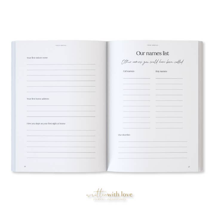 Written With Love – wholesale Memory book – Child & baby – Baby Memory Book with Keepsake Box - Oatmeal 10