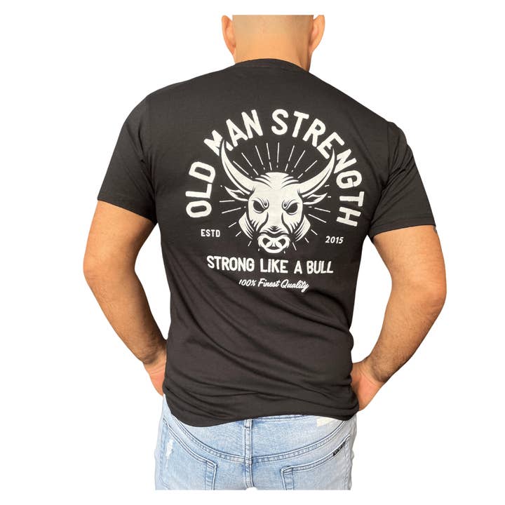 Old Man Strength T-shirt - Crazy Bull on Black and other Purchase Wholesale crazy bull. Free Returns & Net 60 Terms on Faire trending on Faire.