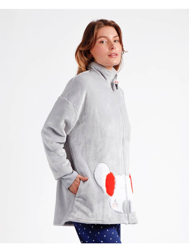 GRIS ADMAS Bata Manga Larga Calentita Good Morning Mouse para ... de venta al por mayor en Faire