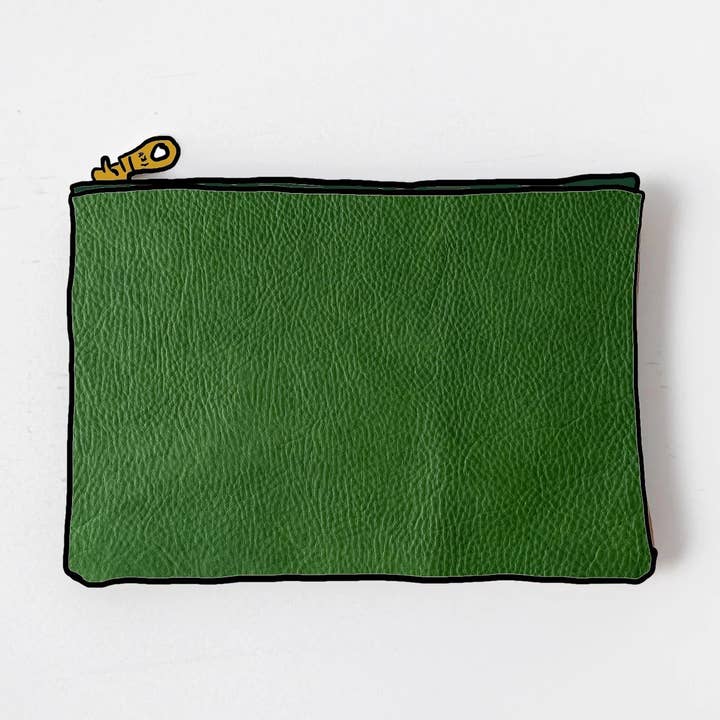 Funda Pequeña con Cremallera de Ciprés Hoja para venta al por mayor de KMM & Co.