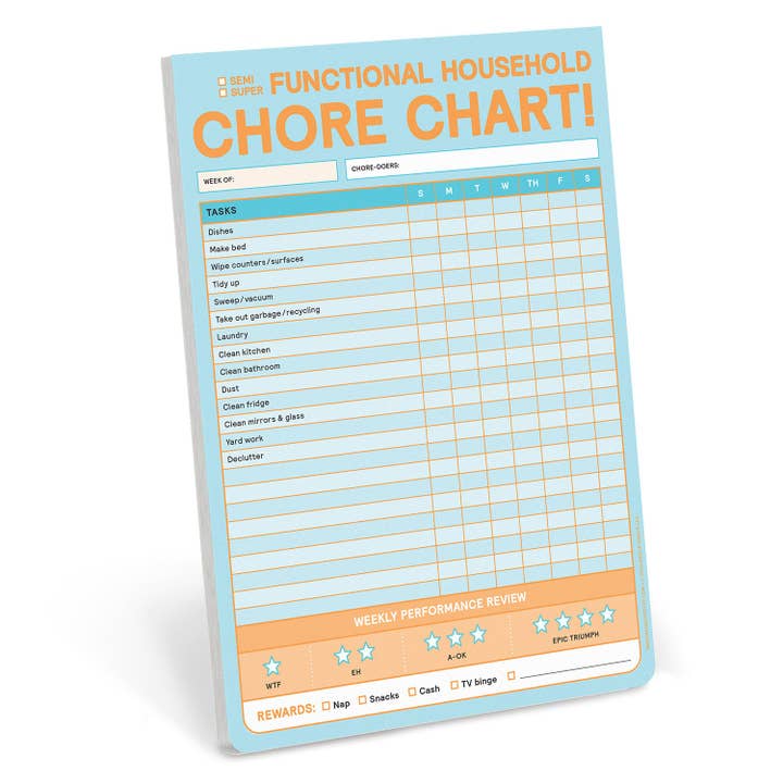 Knock Knock Chore Chart Big & Sticky Notepads (Notepad/Sticky Notes) for wholesale by Abrams & Chronicle Books