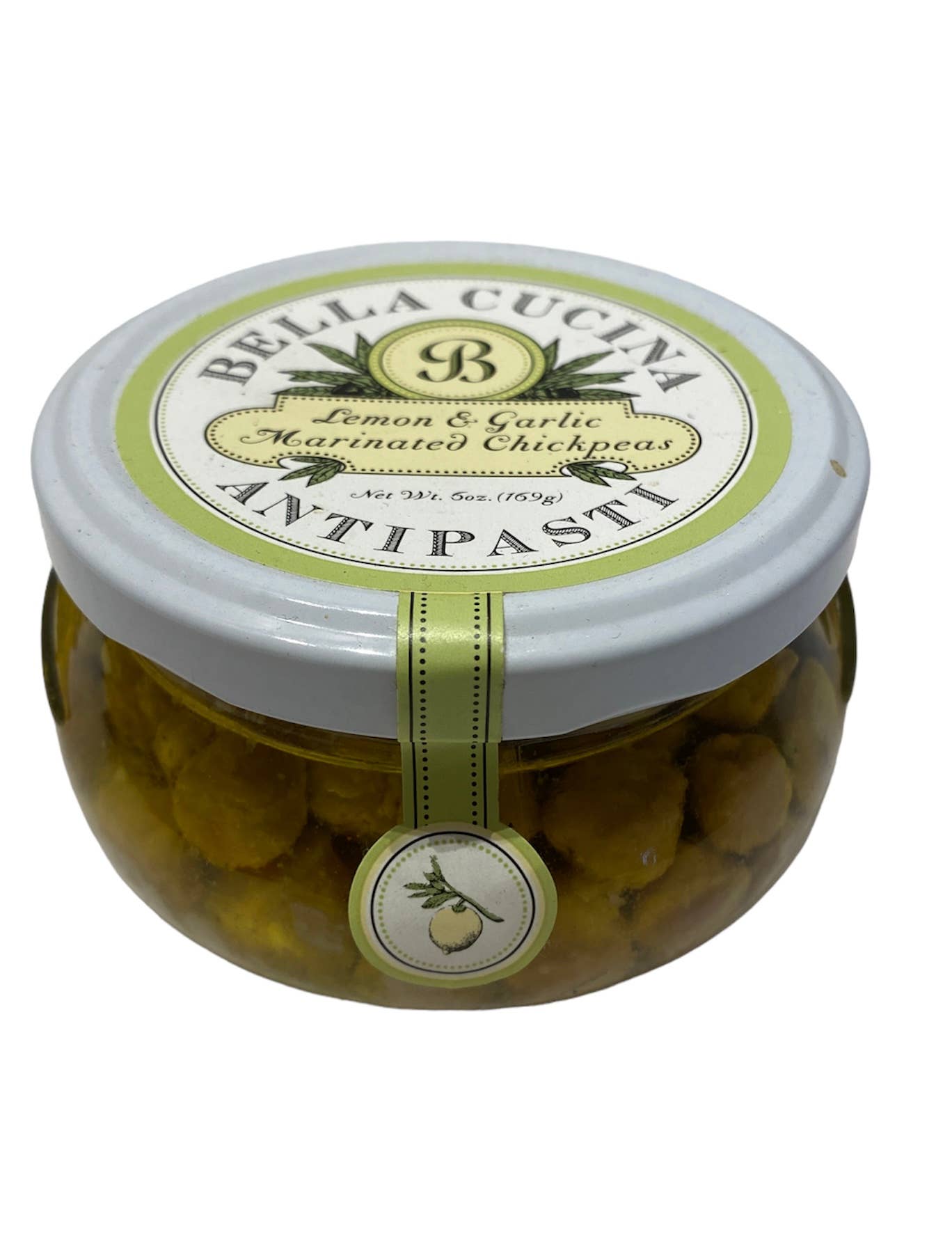 Bella Cucina – wholesale Pickled vegetables – Lemon & Garlic Chickpeas Antipasti - 6 oz.0