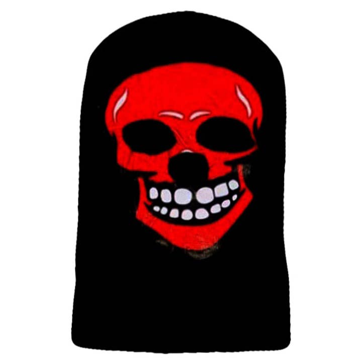 Cap Zone - Wholesale Balaclava - Unisex - Rebellious Biker Skull Print Balaclava2