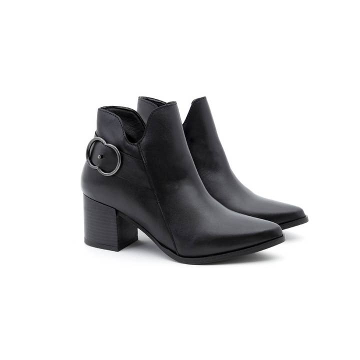 Bottines noires en cuir pour femme W-NULOR-NEGRO pour la vente par Ortiz & Reed