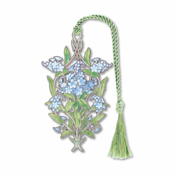 Forget-Me-Not Metal Bookmark, MADE in USA for wholesale by David Howell and Company